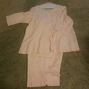 Linen Capri pant suit
